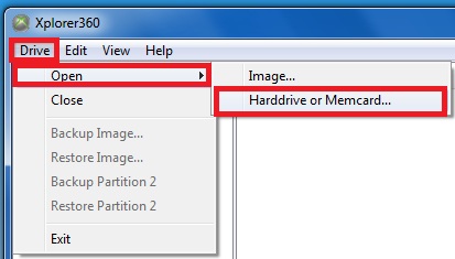 After doing that select Drive > Restore Partition 2 and select the Partition2.bin you extracted from the rar file.