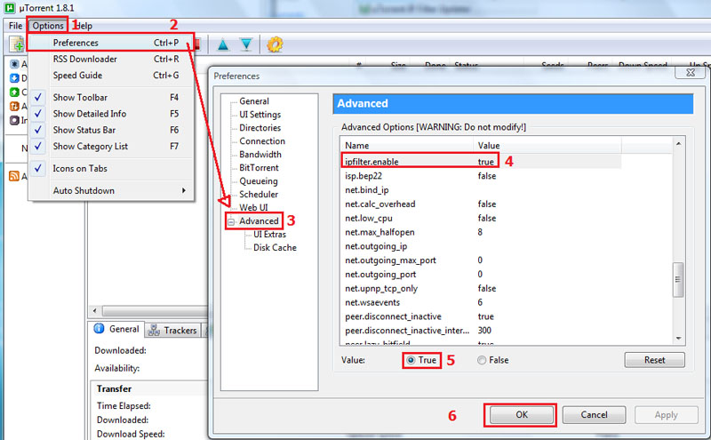 ... Enable and update the ip filter block list in uTorrent (ipfilter.dat